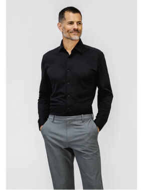 Ministry of Supply Apollo Shirt Mens XL Slim Black Performance Button Down